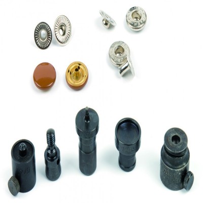 Snap fasteners - nickel-plated brass.